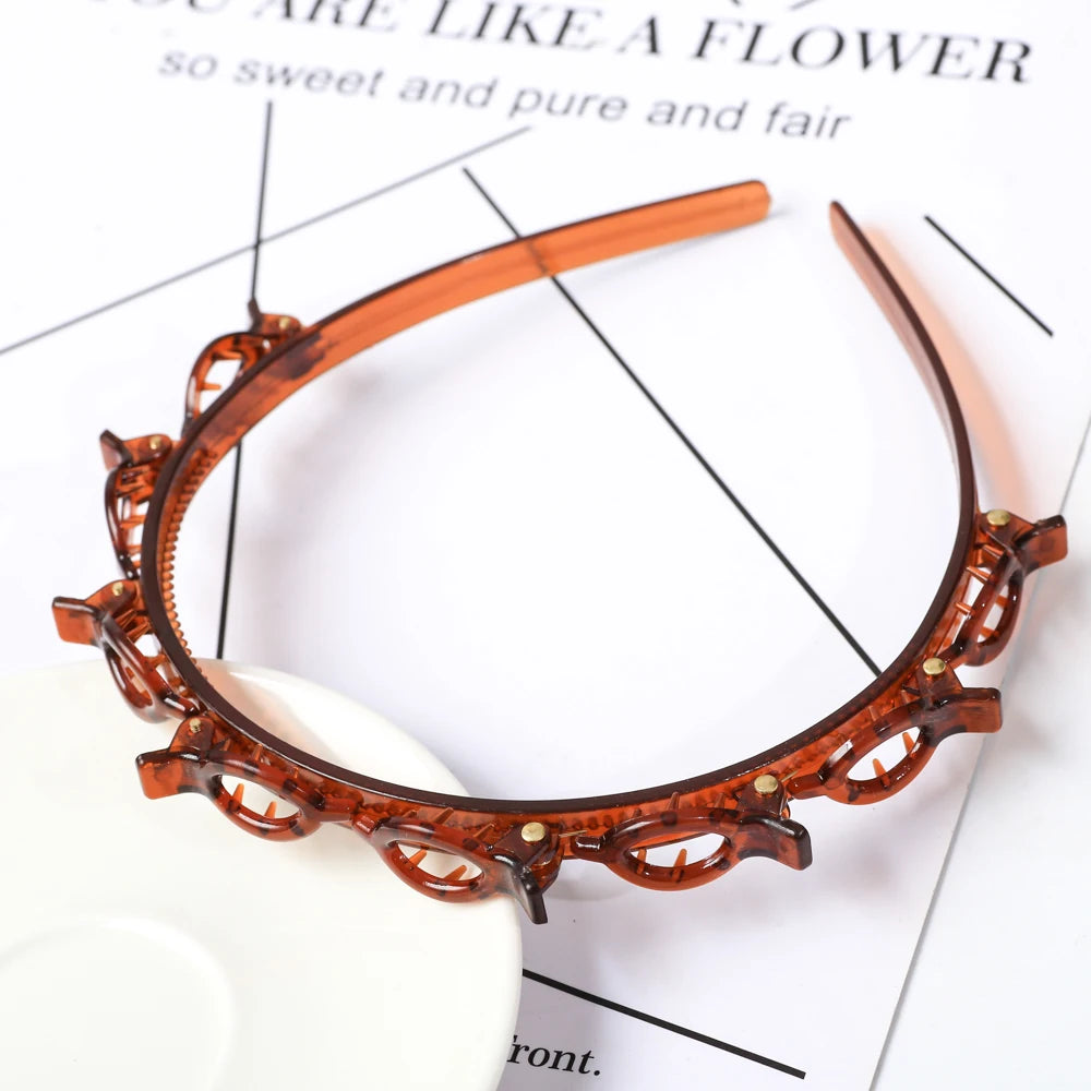 Pearl Braided Double-Layer Hairband
