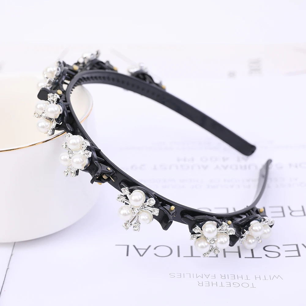 Pearl Braided Double-Layer Hairband