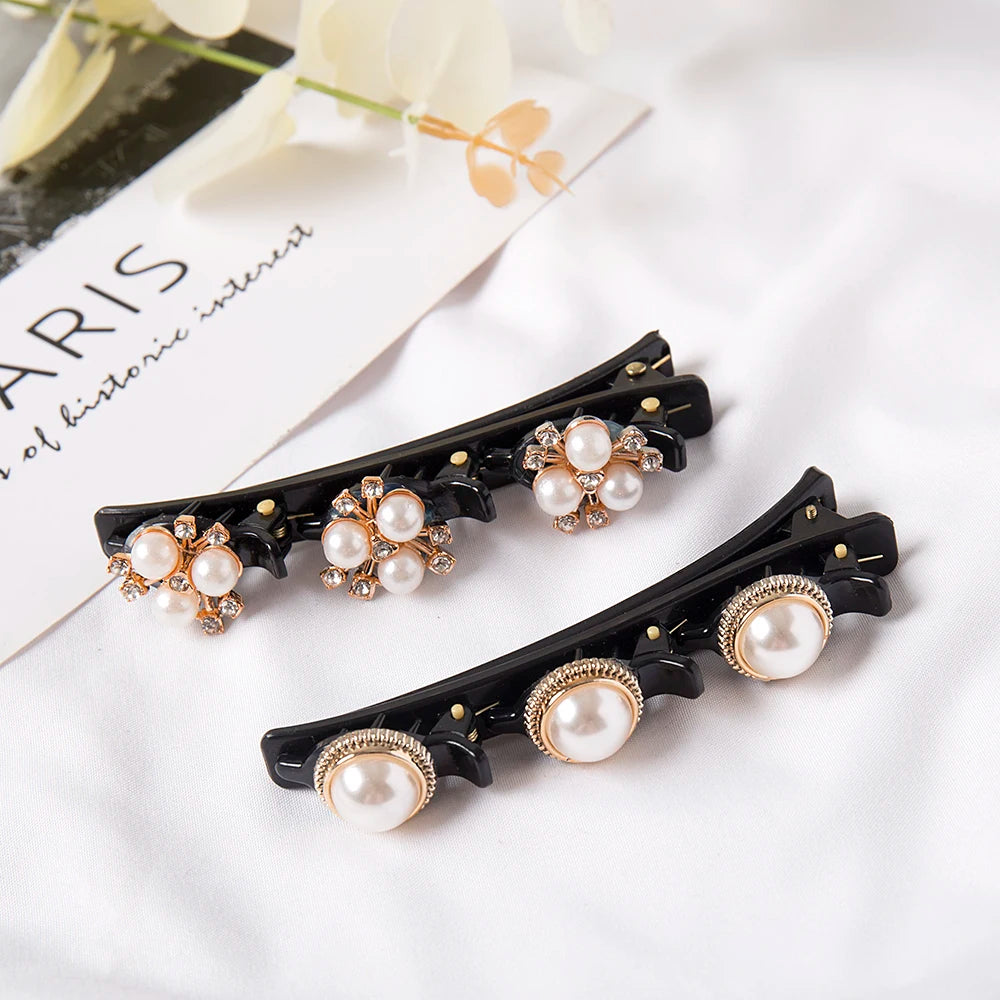 Pearl Braided Double-Layer Hairband