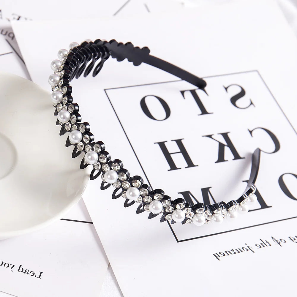 Pearl Braided Double-Layer Hairband
