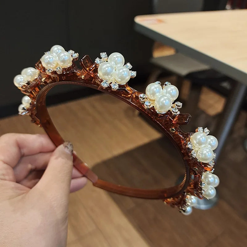 Pearl Braided Double-Layer Hairband