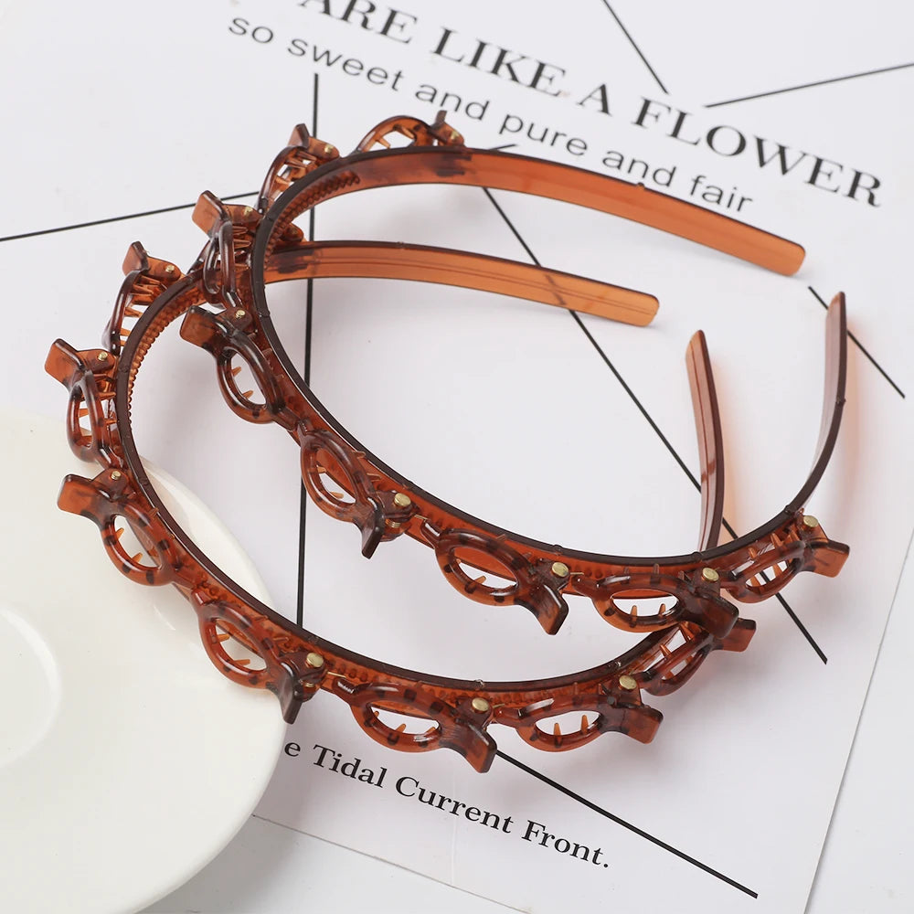 Pearl Braided Double-Layer Hairband