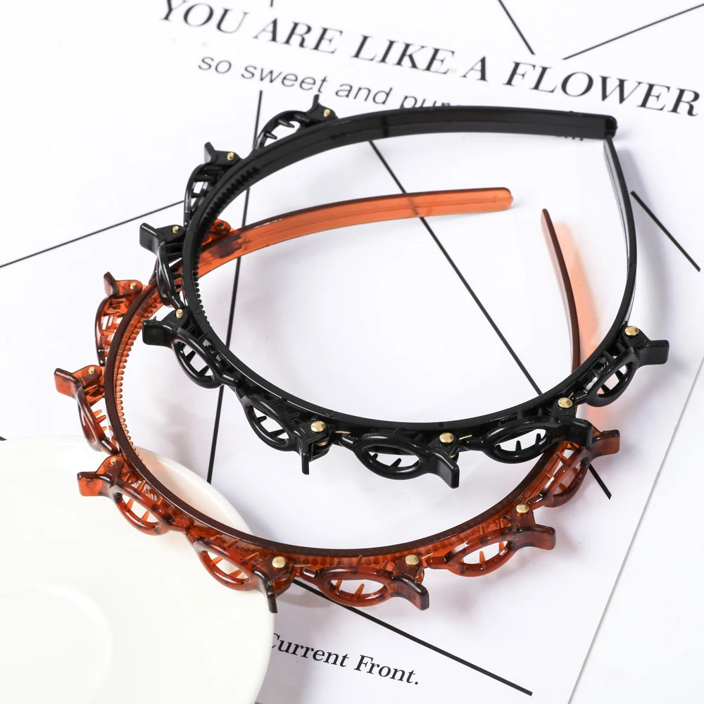 Pearl Braided Double-Layer Hairband