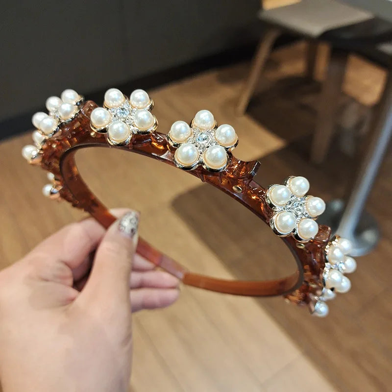 Pearl Braided Double-Layer Hairband