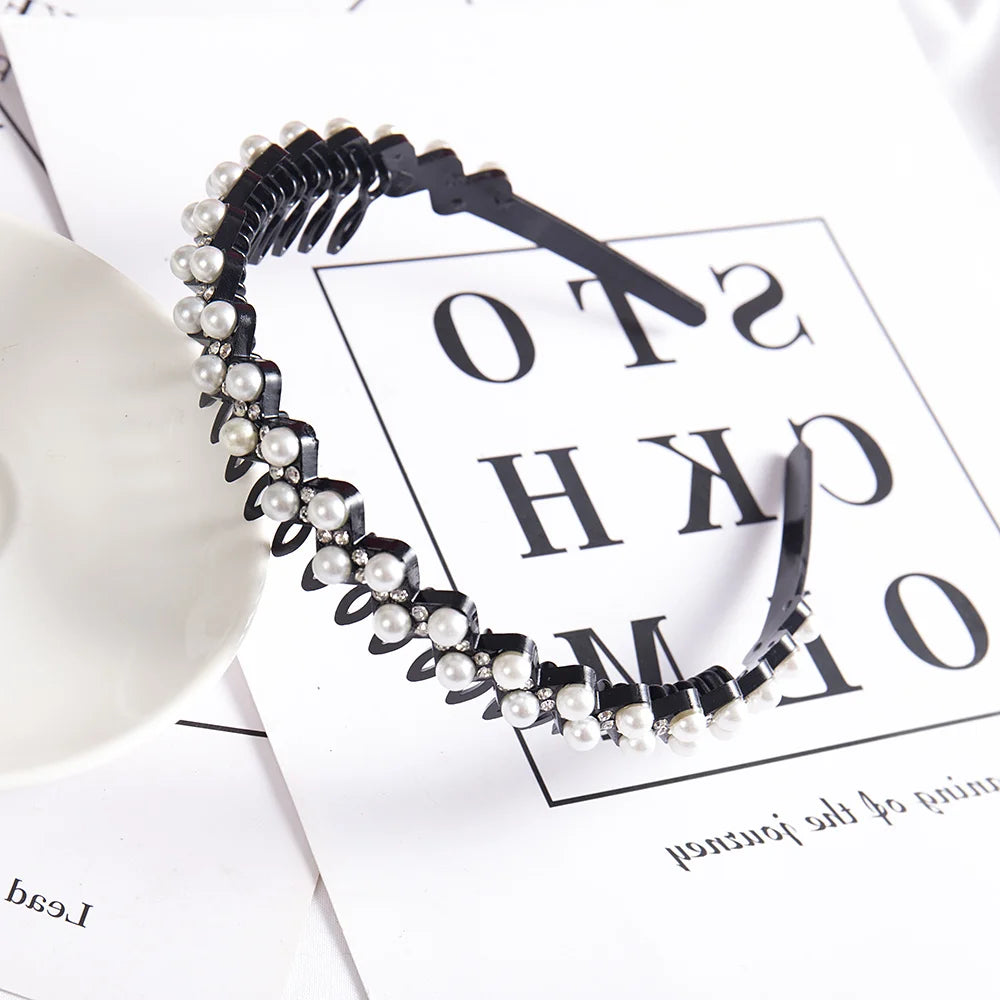 Pearl Braided Double-Layer Hairband
