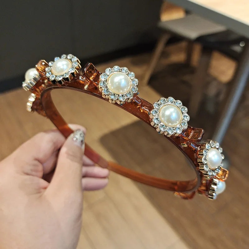 Pearl Braided Double-Layer Hairband