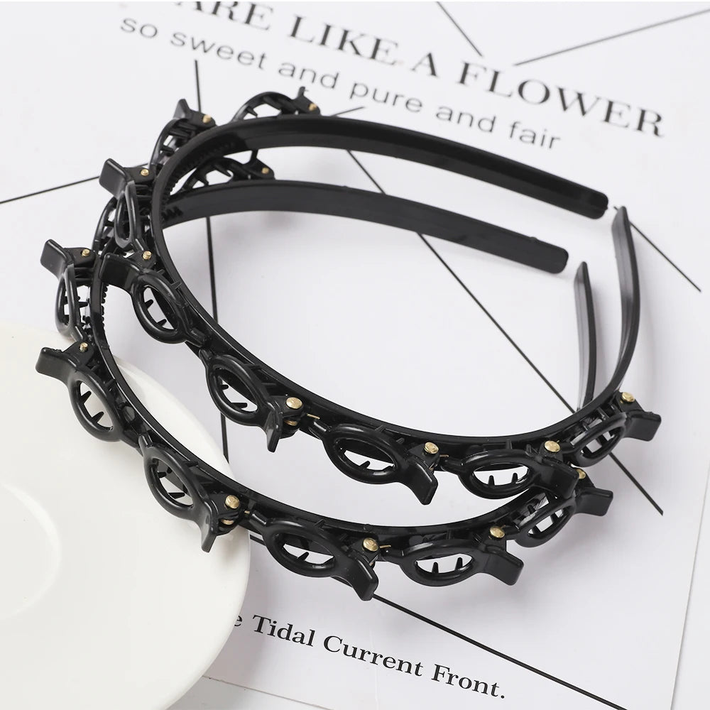 Pearl Braided Double-Layer Hairband