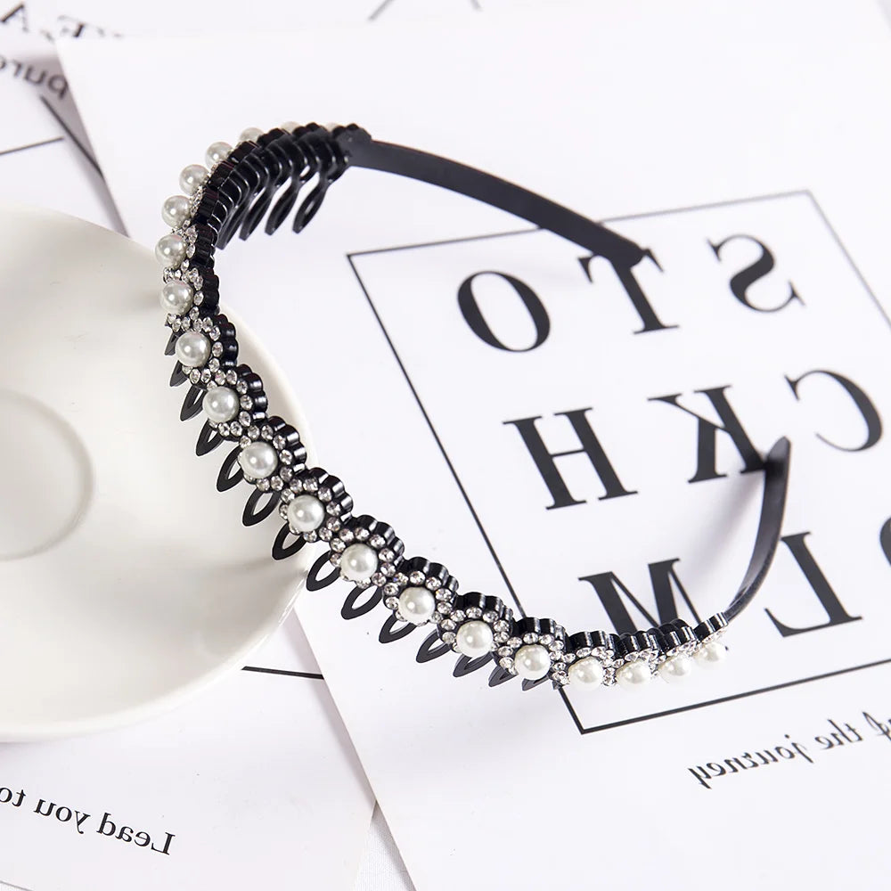 Pearl Braided Double-Layer Hairband
