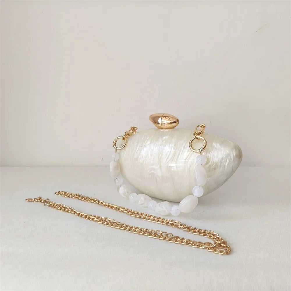 Pearl Acrylic Evening Bag – Mini Bridal Clutch