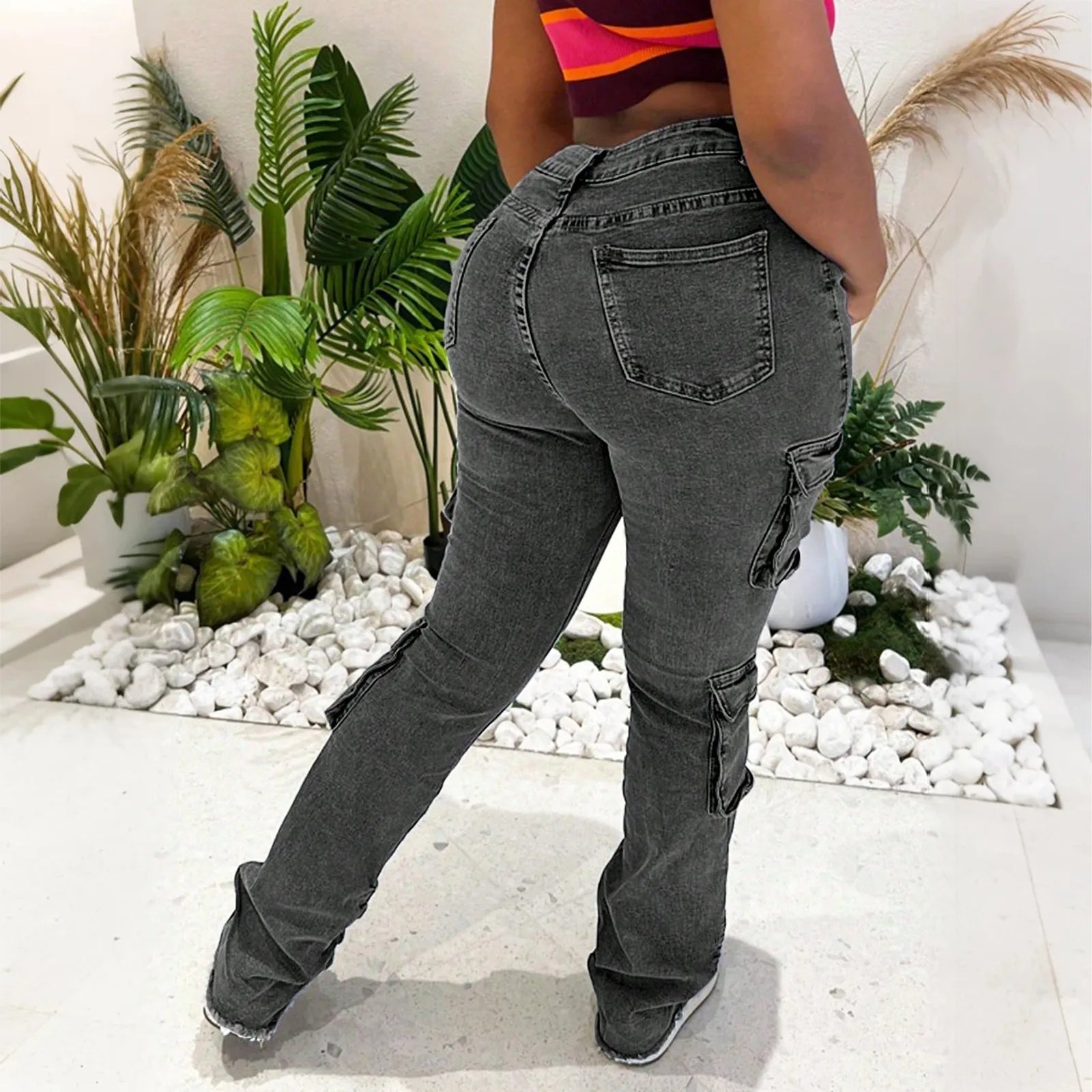 Women’s Slim-Fit Solid Denim Jeans