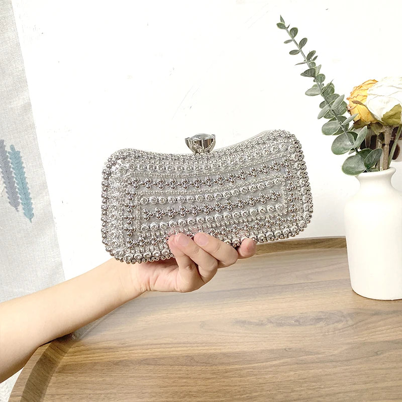 Vintage Beaded Chain Clutch – Wedding & Party Bag