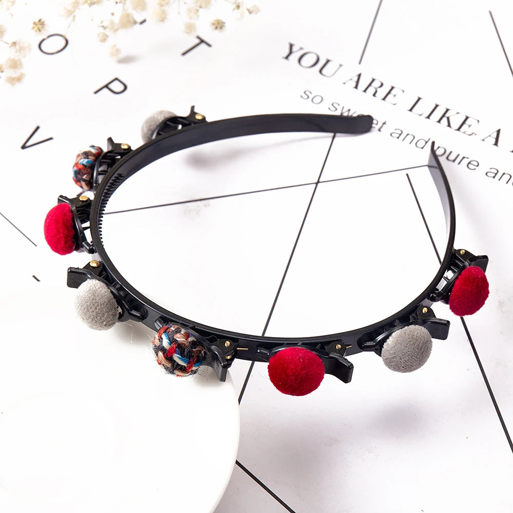 Pearl Braided Double-Layer Hairband