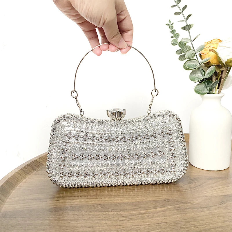 Vintage Beaded Chain Clutch – Wedding & Party Bag