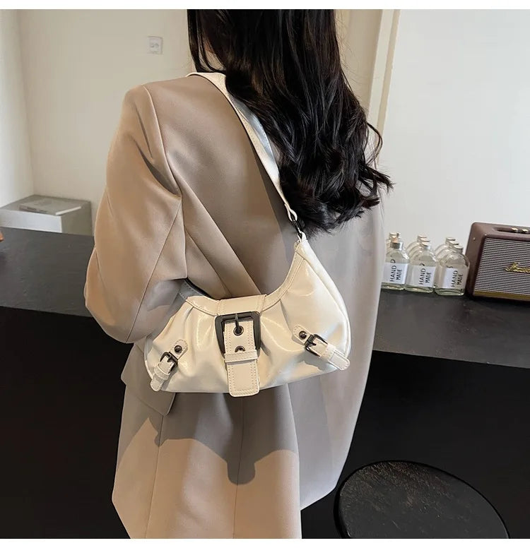 Retro Pleated Hobo Bag