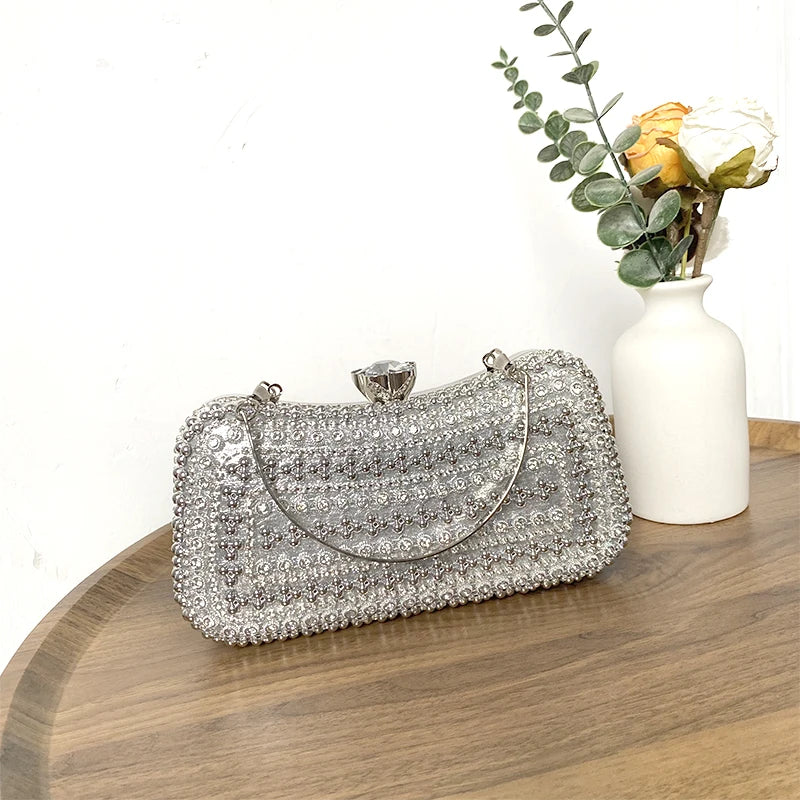 Vintage Beaded Chain Clutch – Wedding & Party Bag