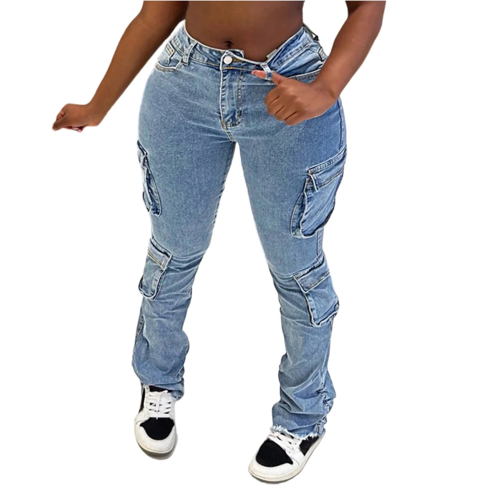 Women’s Slim-Fit Solid Denim Jeans