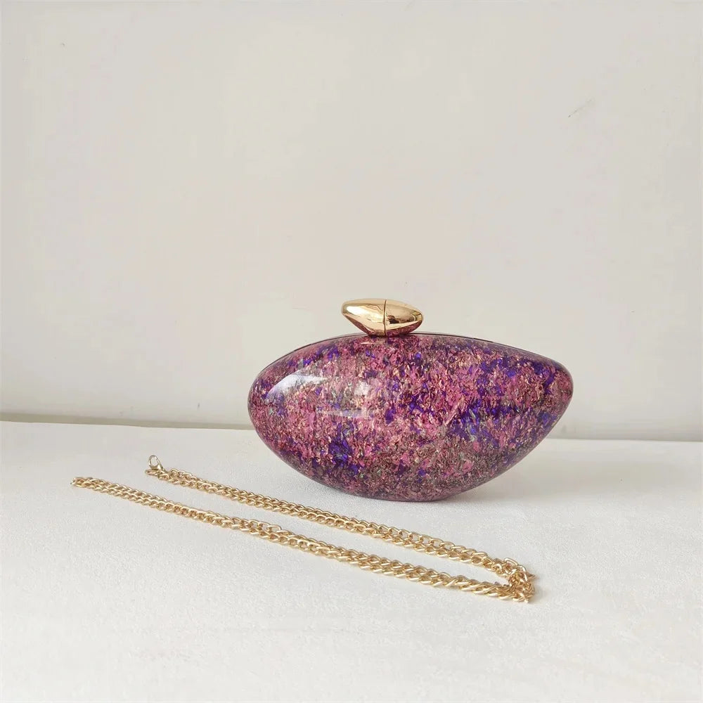 Pearl Acrylic Evening Bag – Mini Bridal Clutch