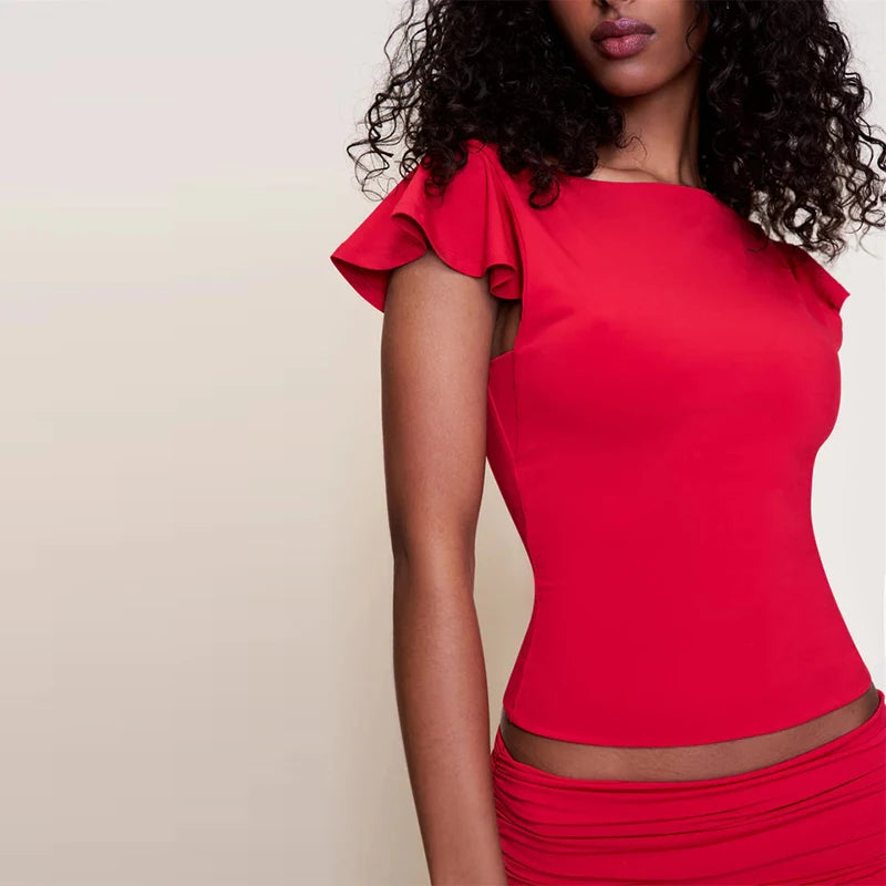 2025 Euro-American Slim Fit Two-Piece Skirt Set