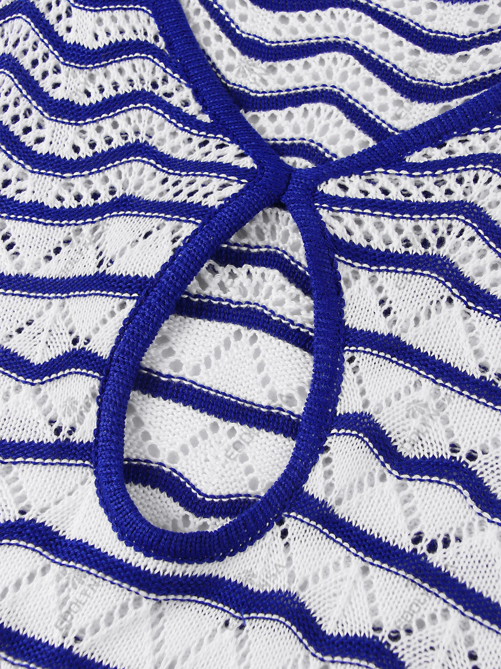 Boho Striped V-Neck Cut-Out Bell Sleeve Mini Dress – Summer Beach Cover-Up