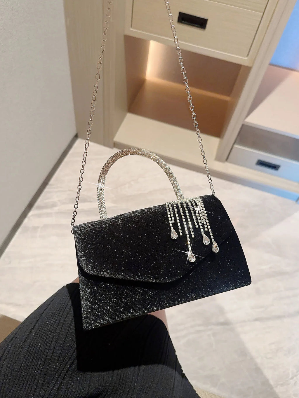 Vintage Velvet Tassel Evening Bag