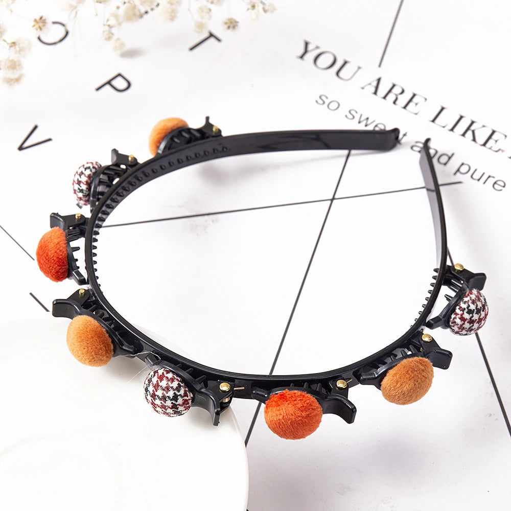 Pearl Braided Double-Layer Hairband