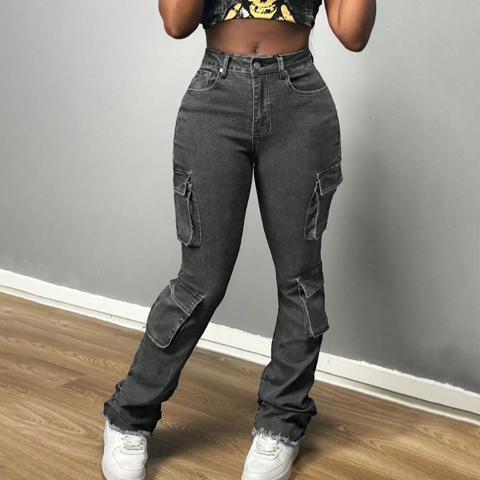 Women’s Slim-Fit Solid Denim Jeans