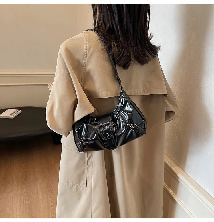 Retro Pleated Hobo Bag