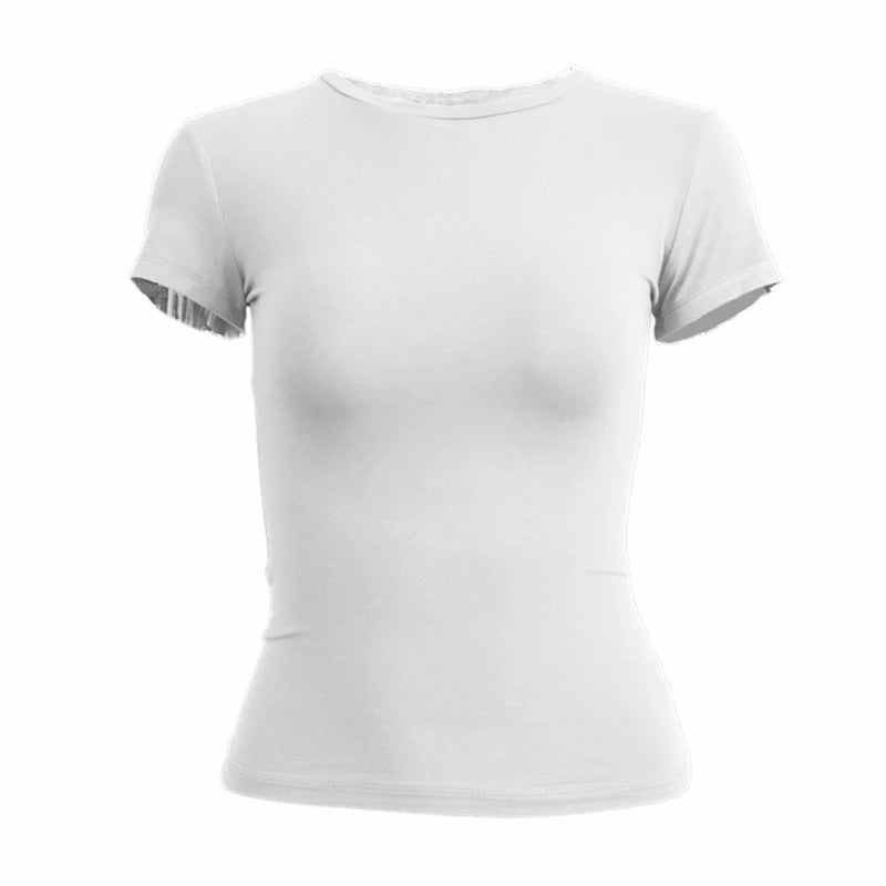 Slim Fit Knitted O-Neck T-Shirt – Y2K Street Style