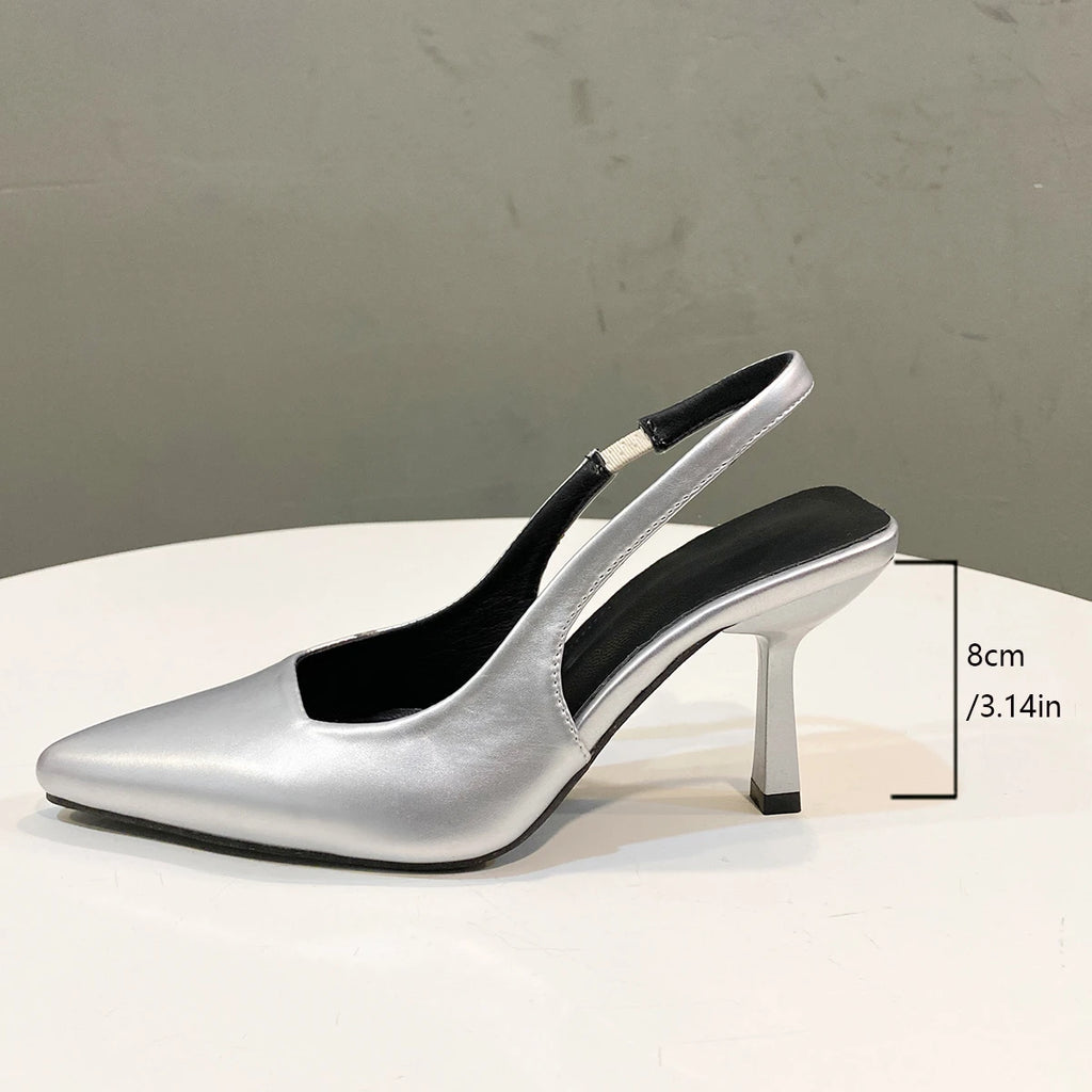 Women's Summer Pointed Toe PU High Heel Pumps