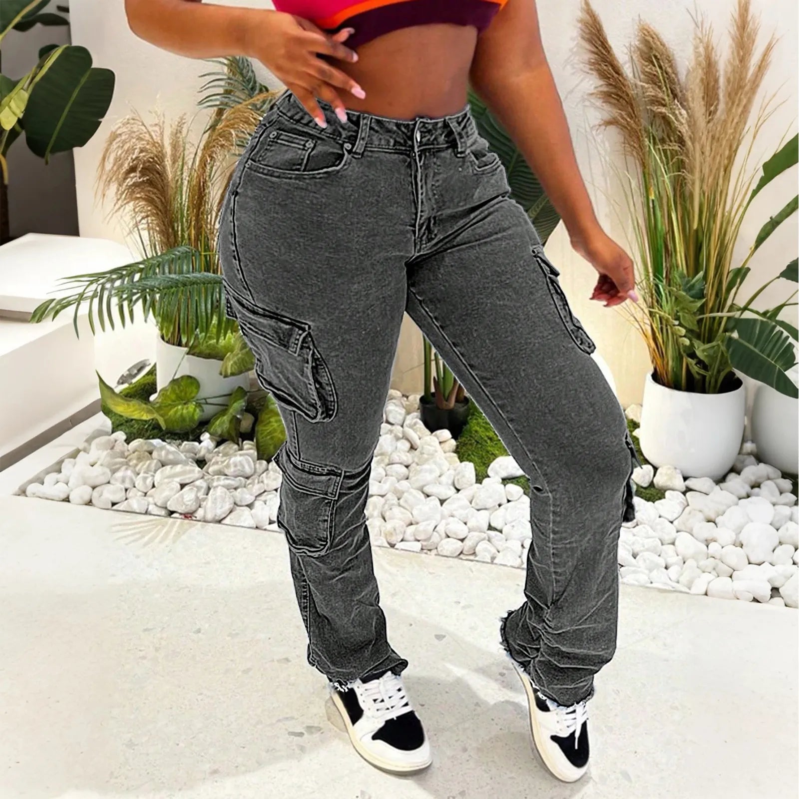 Women’s Slim-Fit Solid Denim Jeans