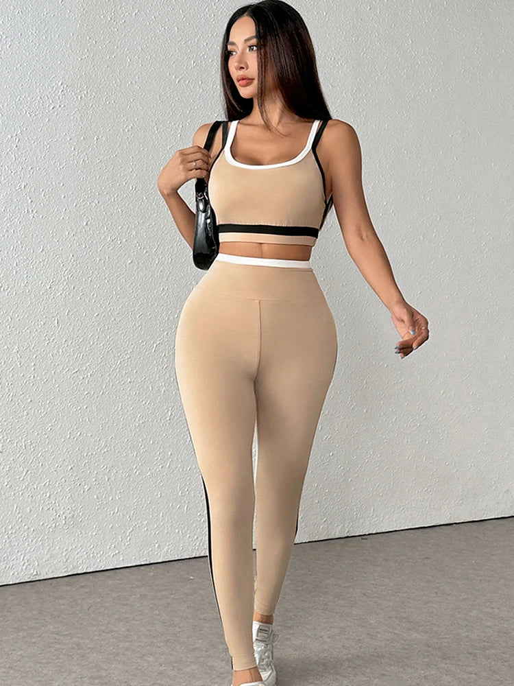 Striped Knit Camis & Pants Set – Slim Fit Streetwear