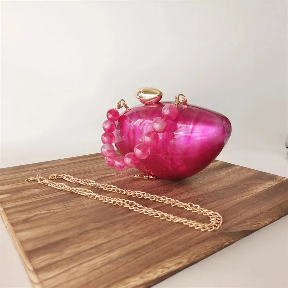 Pearl Acrylic Evening Bag – Mini Bridal Clutch