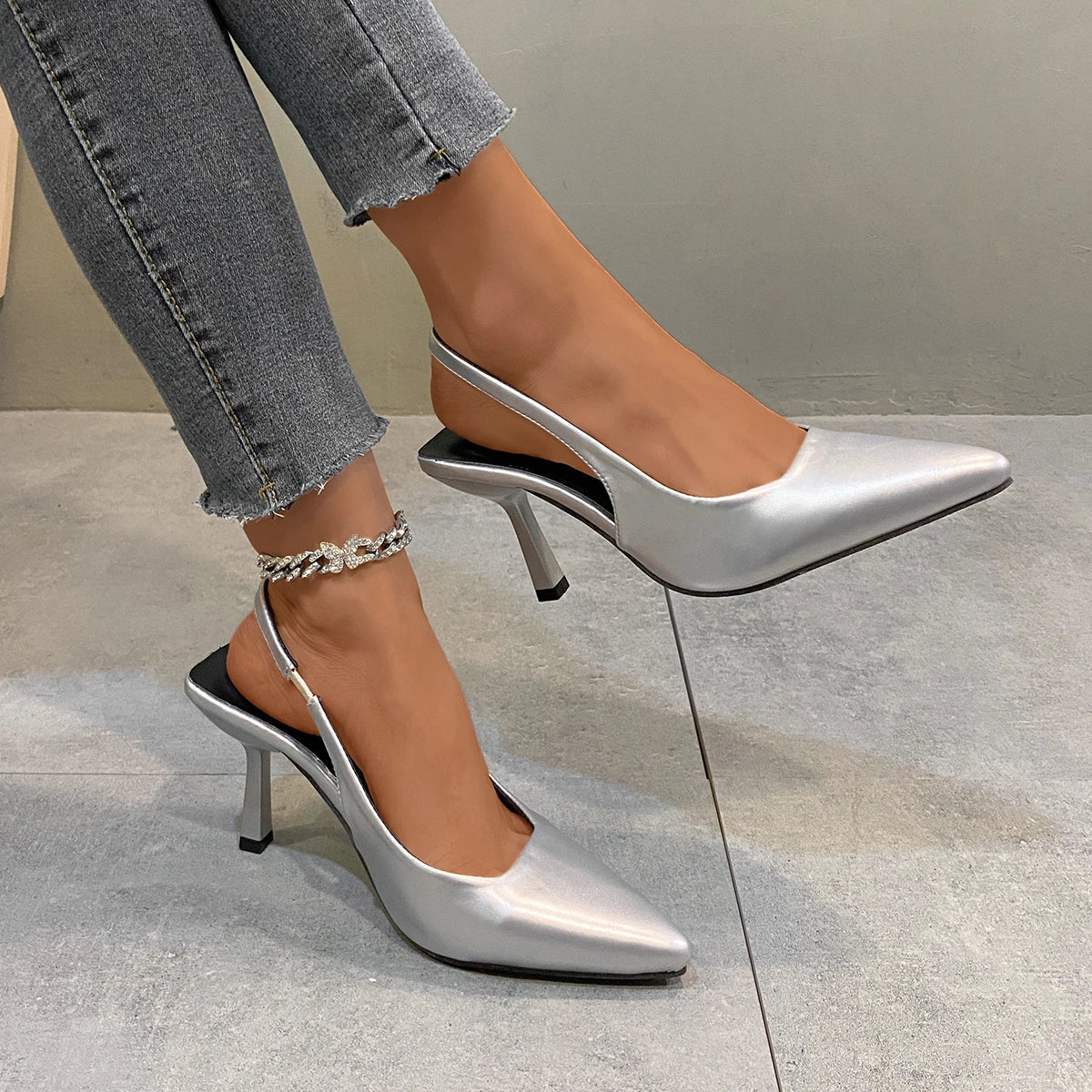 Women's Summer Pointed Toe PU High Heel Pumps