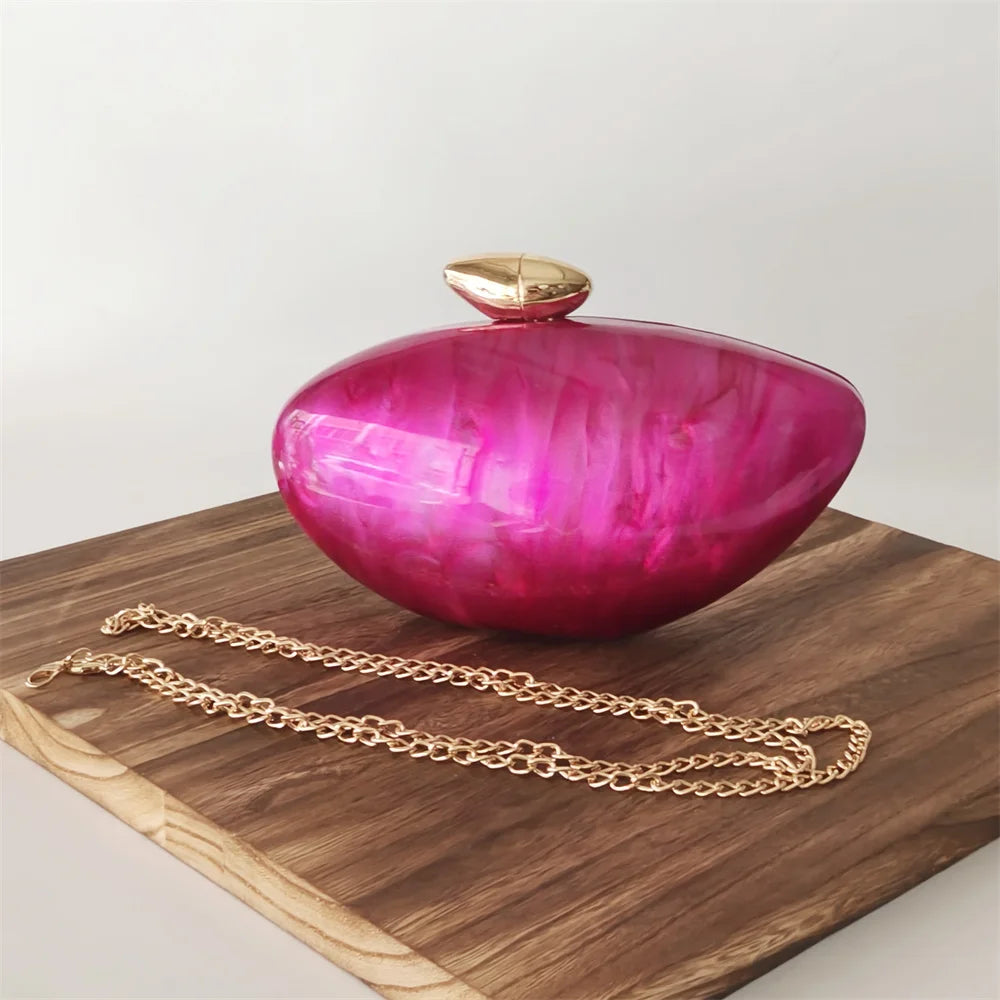 Pearl Acrylic Evening Bag – Mini Bridal Clutch