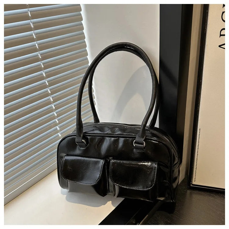 Retro PU Leather Hobo Satchel