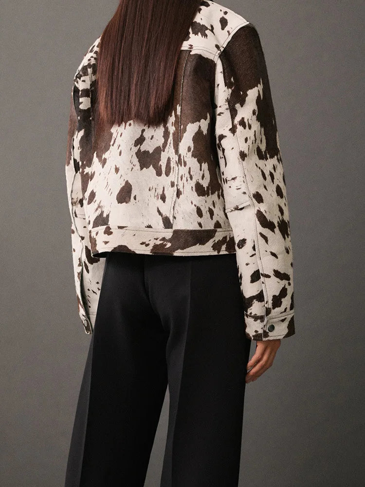 Autumn Lapel Short Jacket – Multi-button Style