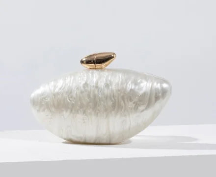 Pearl Acrylic Evening Bag – Mini Bridal Clutch