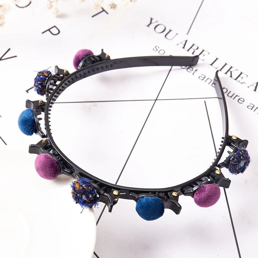 Pearl Braided Double-Layer Hairband