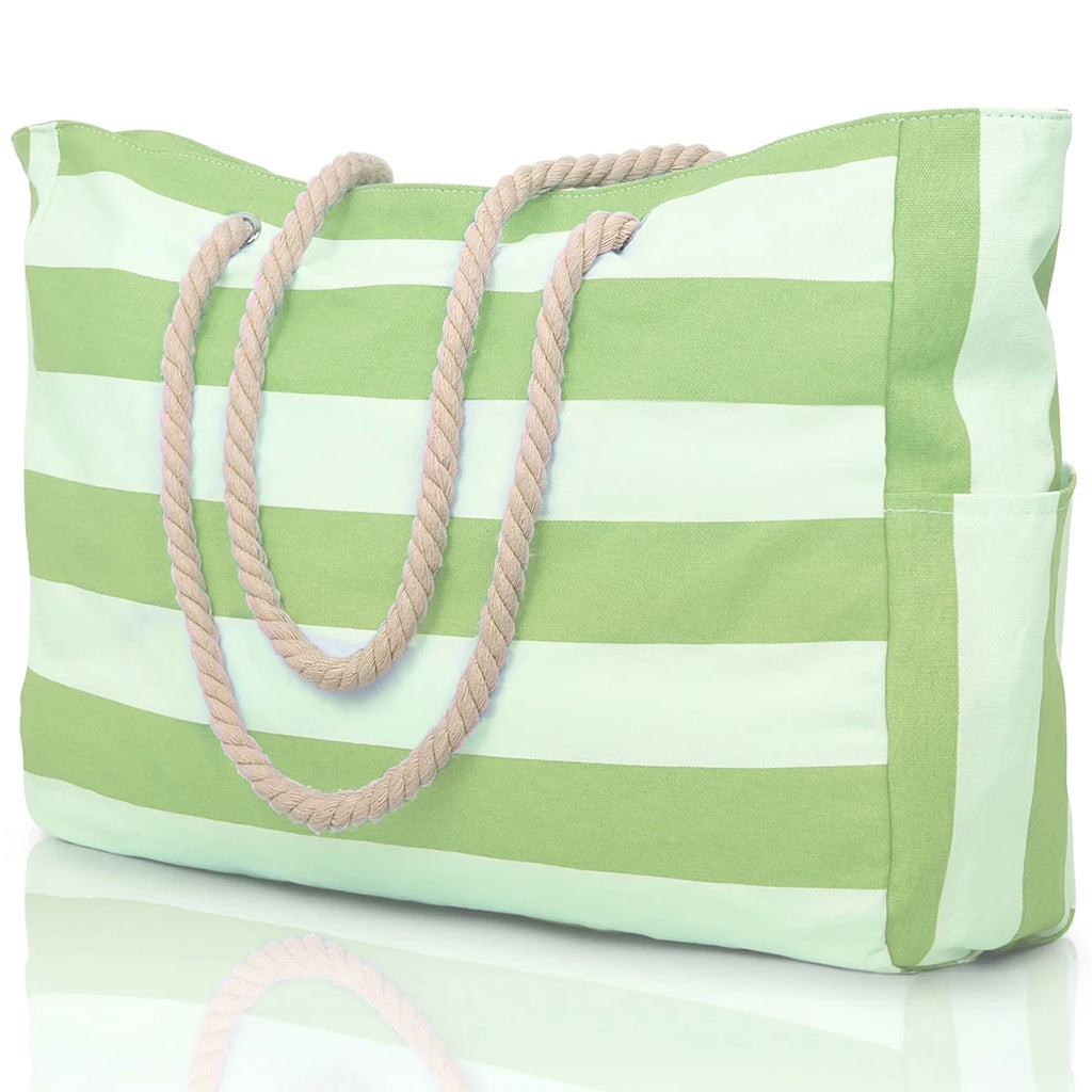 Foldable Striped Beach Bag
