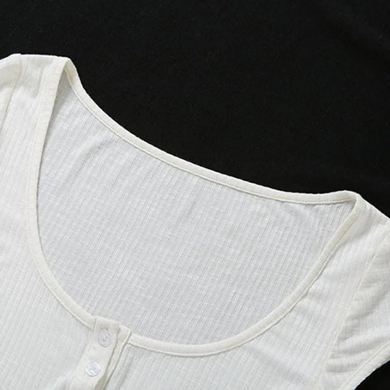 Sexy White Sheer V-Neck Crop Top