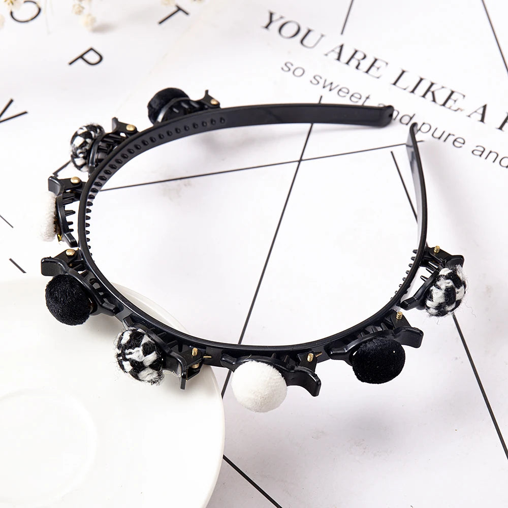 Pearl Braided Double-Layer Hairband