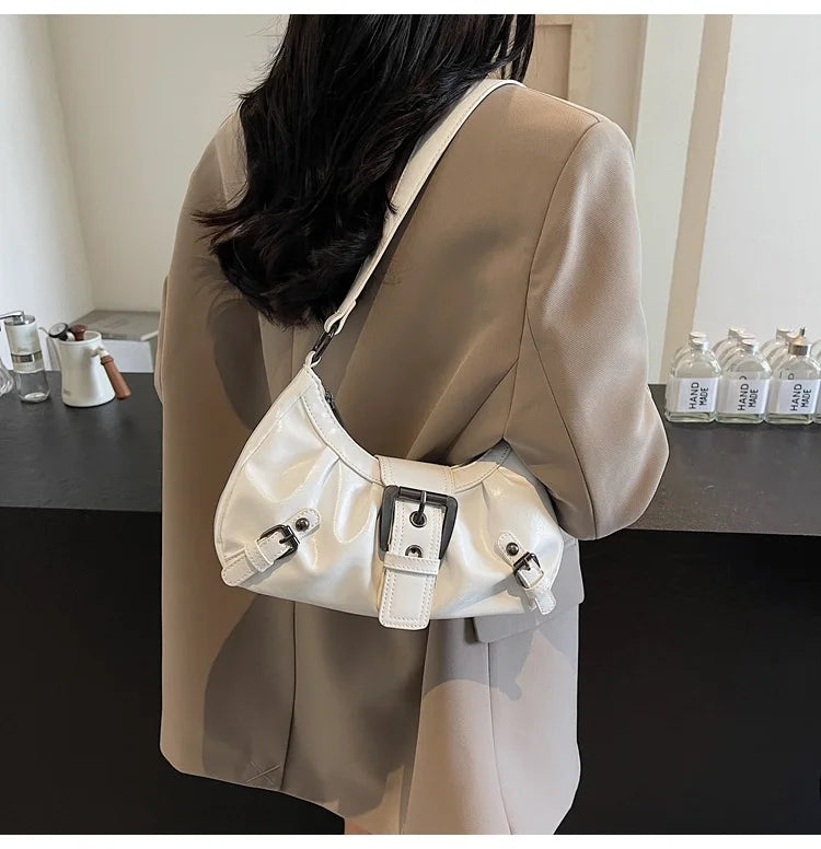 Retro Pleated Hobo Bag