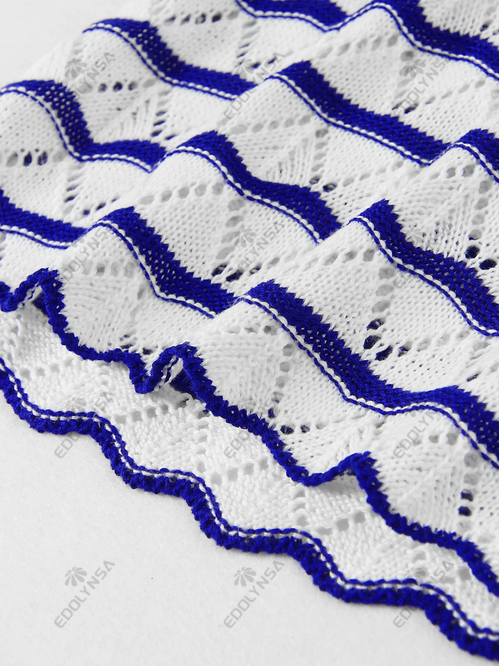 Boho Striped V-Neck Cut-Out Bell Sleeve Mini Dress – Summer Beach Cover-Up