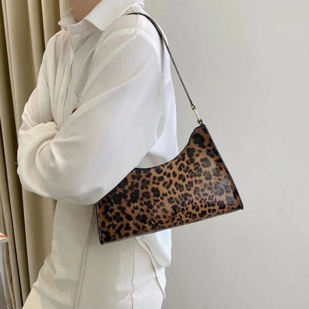 PU Leather Animal Print Shoulder Bag