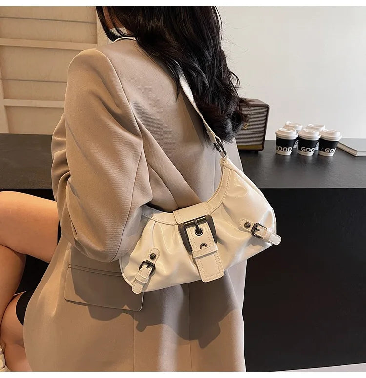 Retro Pleated Hobo Bag