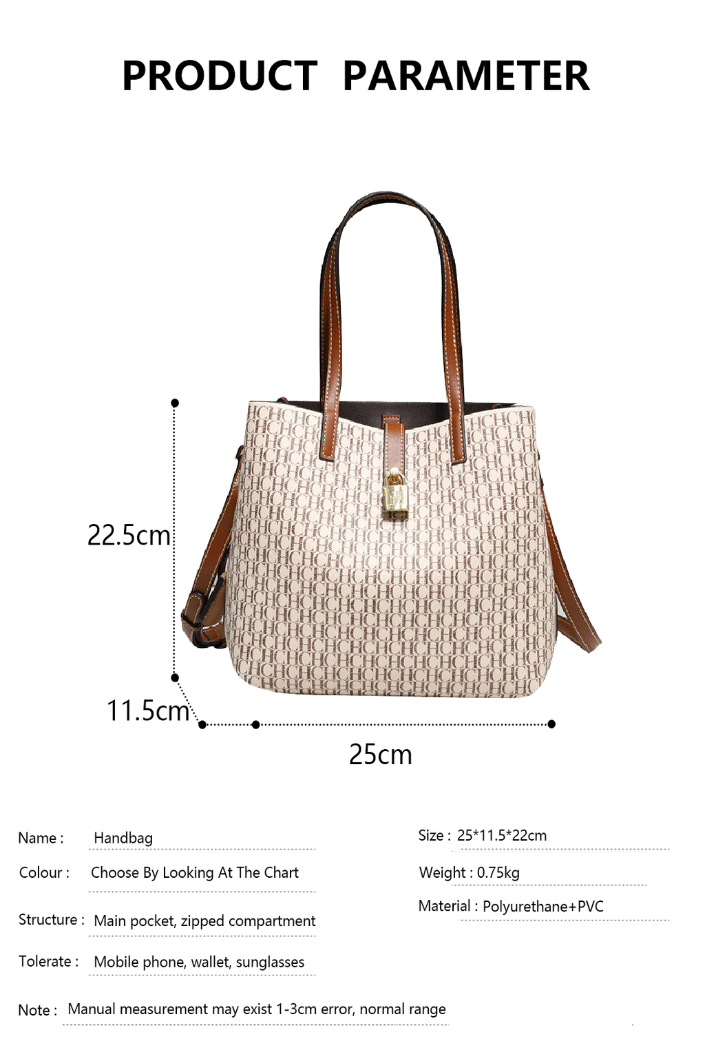 CH Premium Leather Crossbody Bag