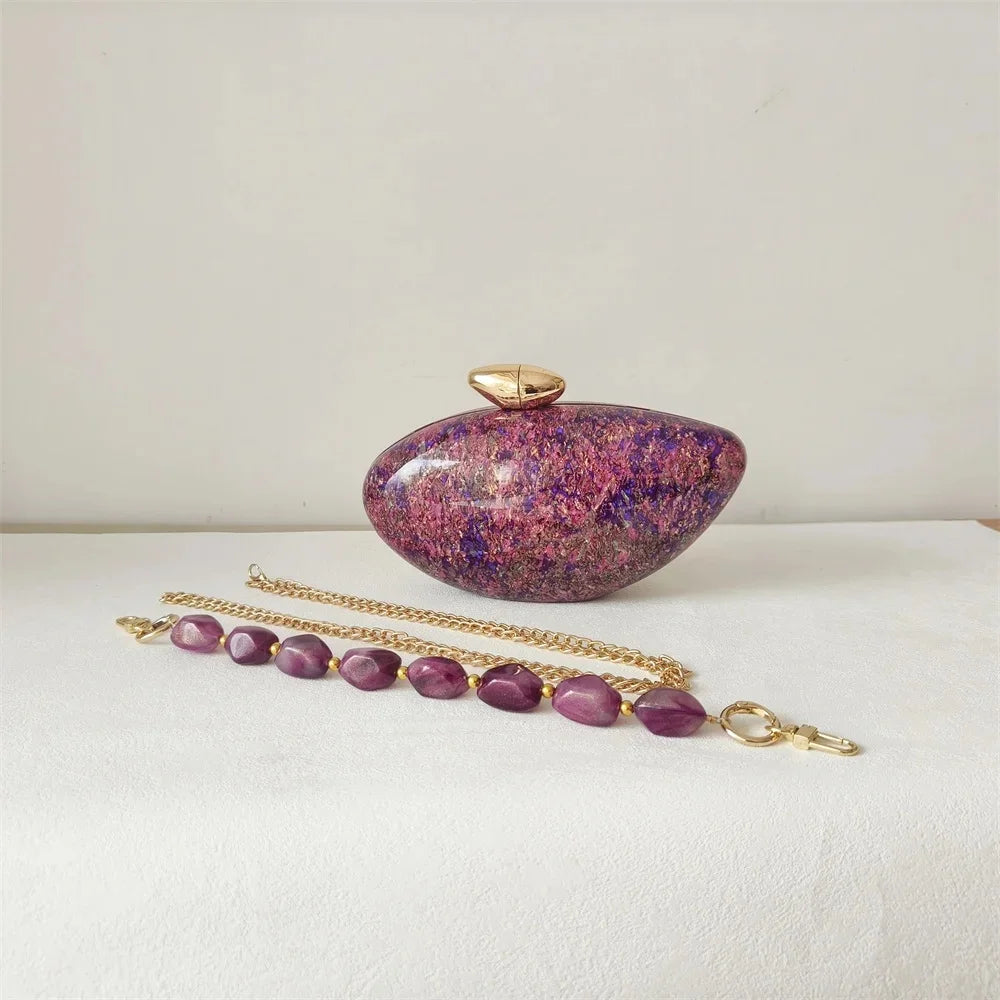 Pearl Acrylic Evening Bag – Mini Bridal Clutch