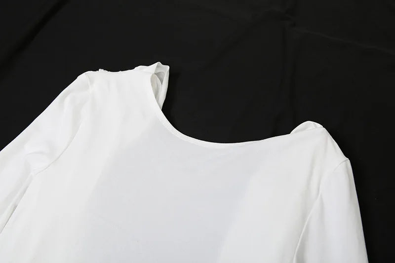 Backless Slim Fit Long Sleeve Dress – Elegant Autumn Style