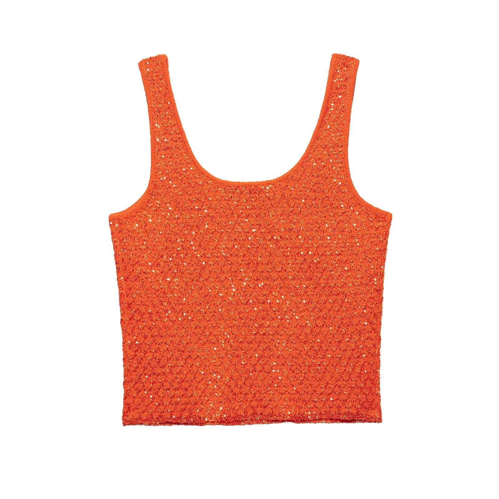 Pearl-Embellished Knitted Vest – Elegant Knit Top