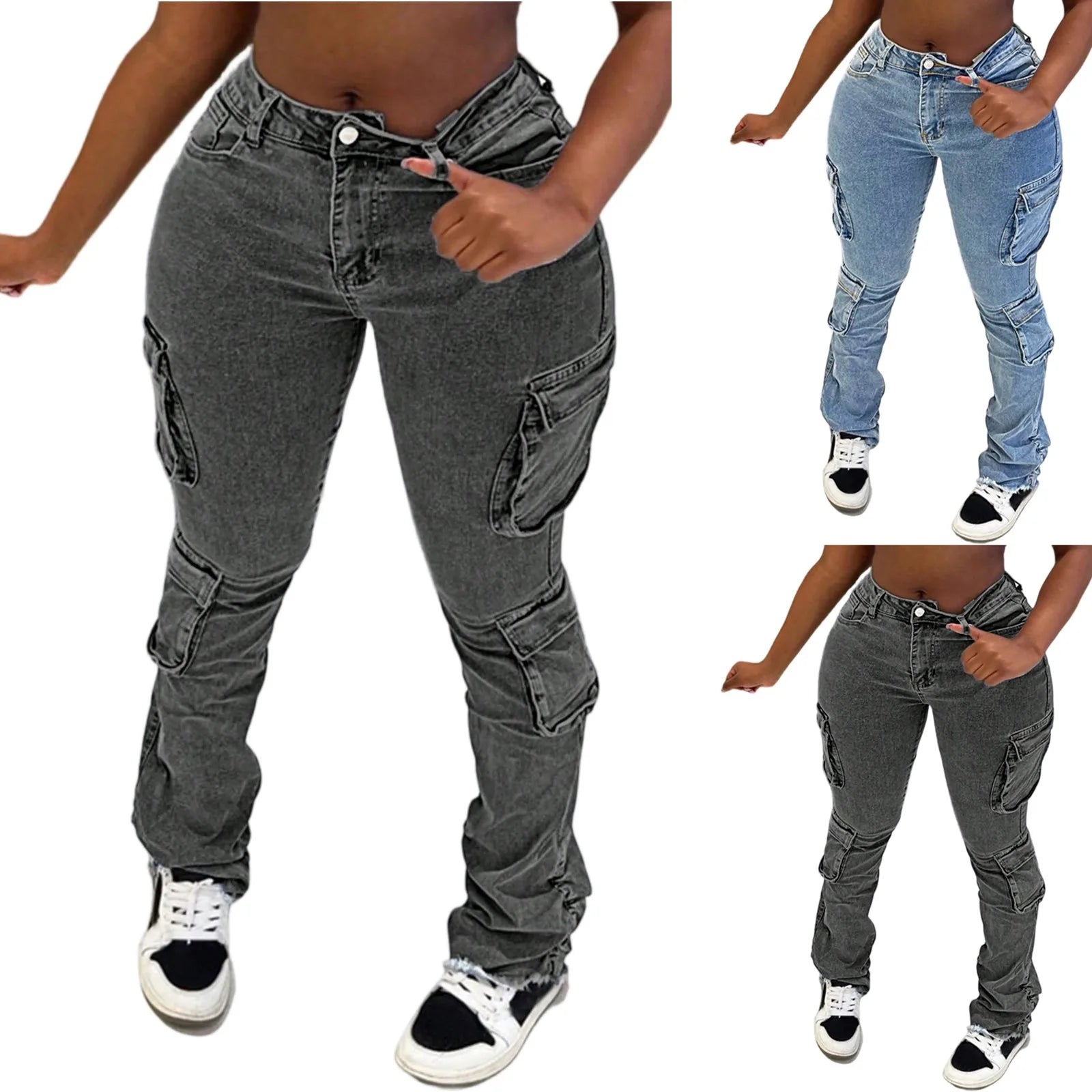 Women’s Slim-Fit Solid Denim Jeans